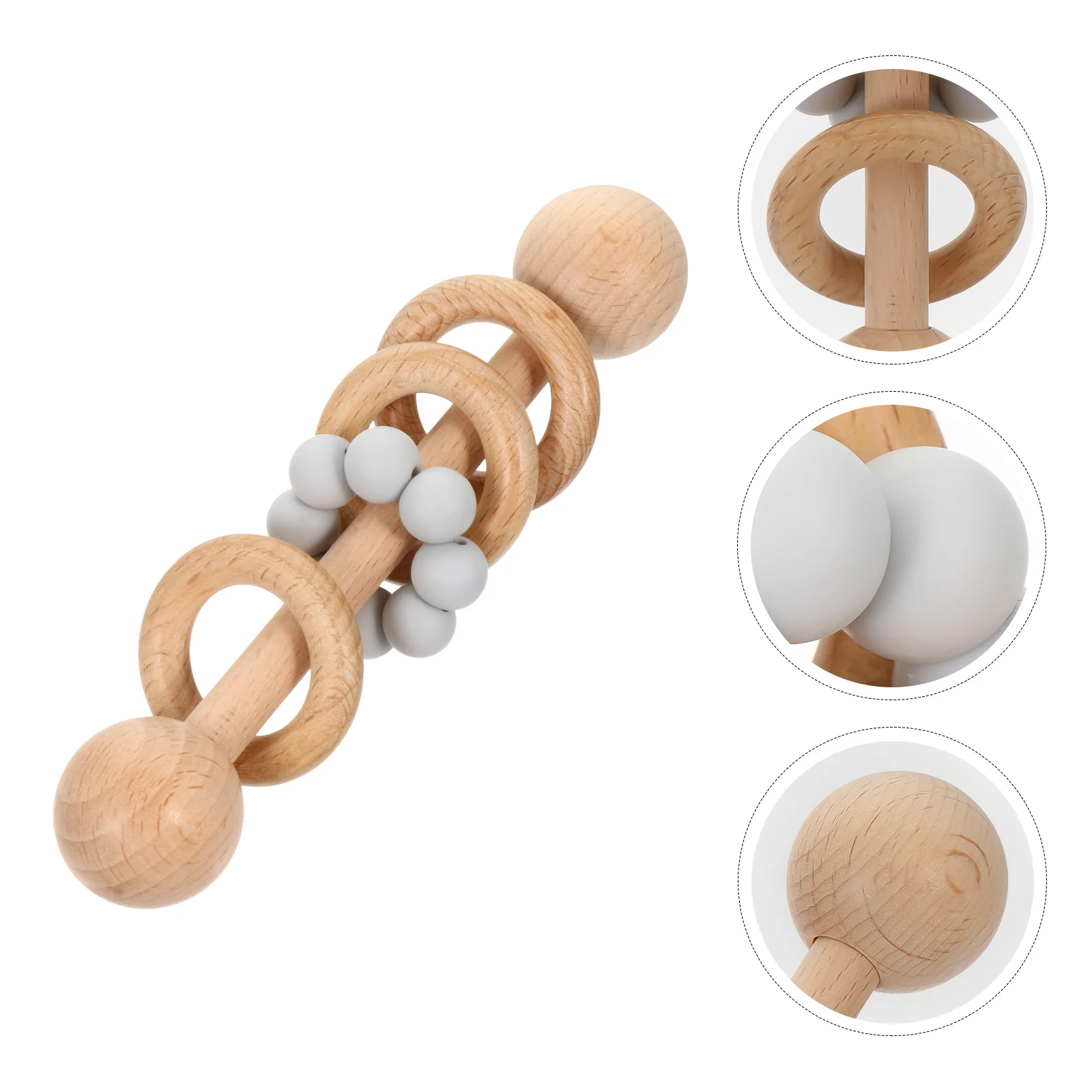جرس يدوي خشبي للأطفال، ألعاب تعليمية مبكرة، جرس يدوي خشبي للرضع، لعبة حسية تنموية