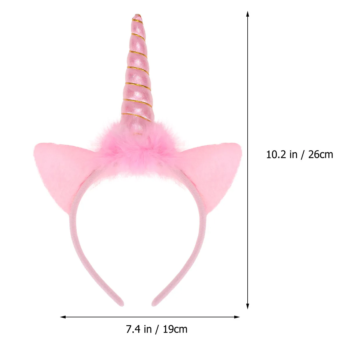 1Pcs Cartoon Unicorn Hairband with Cat Ears for Girls Kids Adults Comfortable Stretchable Fabric Glow Hair Hoop
