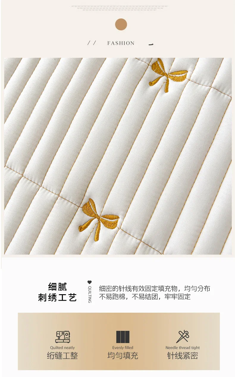 Spring Autumn Comfortable Durable Mattress Toppers Soft Breathable Soybean Fiber Filling Bed Pads Keep Warm Quilted Mattress Pad