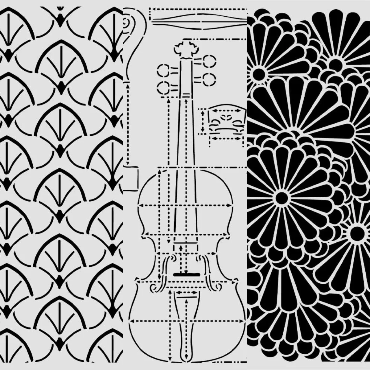 Symphony Violin Sections Stamp & Stencil Scrapbook Diary Decoration Stencil Embossing Template DIY Greeting Card Handmade