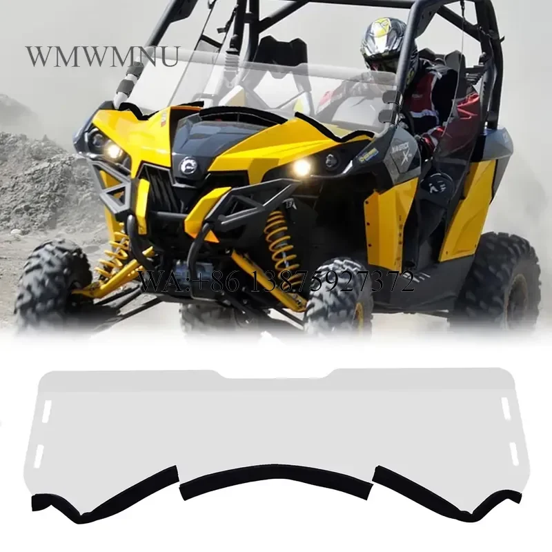 Wmwmnu UTV Front Vented Windshield for 2013-2018 Can-Am Maverick 1000R Max Turbo Turbo Max Custom Manufacturing