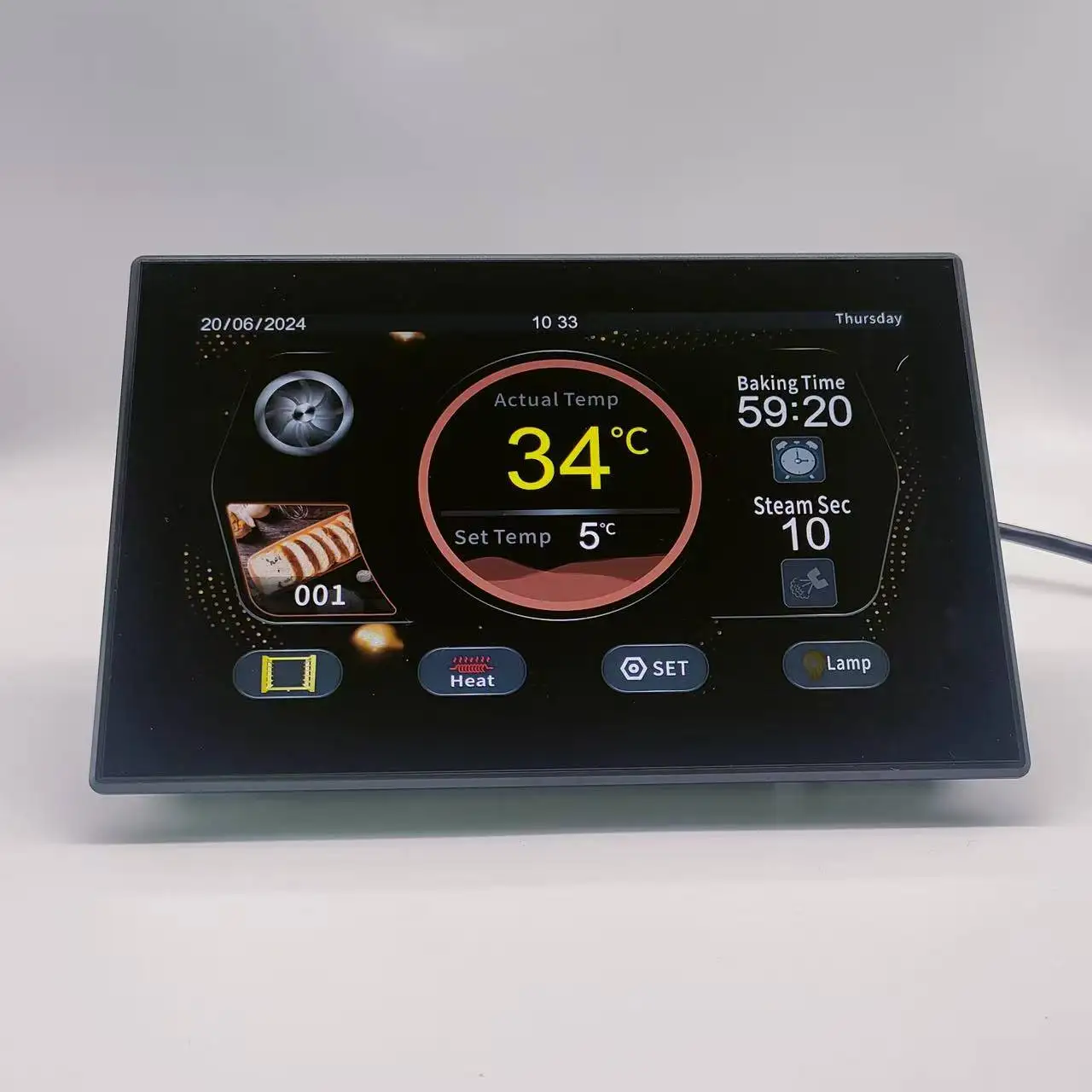 Customized 7 Inch  Touch Screen Thermostat MK6L02 Convection Oven Controller  Temperature Controller