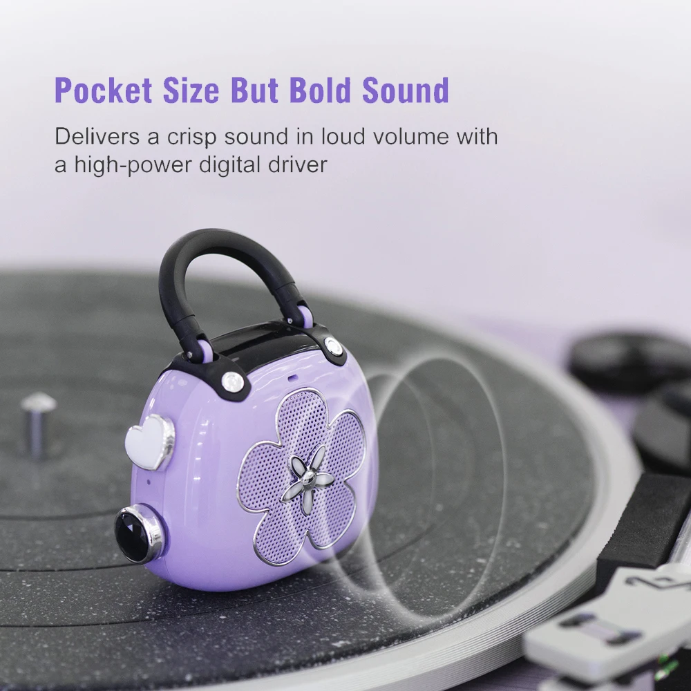 DOSS بلوتوث صغير 5.0 مكبر صوت كاندي 5 وات مايتي ساوند لطيف مشغل موسيقى MP3 صندوق الصوت مكبرات صوت محمولة لاسلكية فكرة هدية مثالية