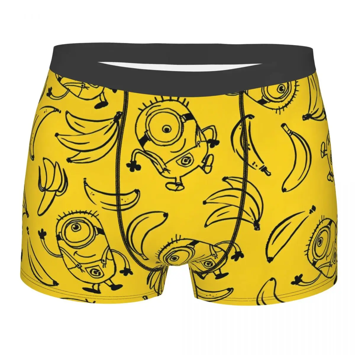 Personalizzato M-Miniones modello divertente boxer pantaloncini da uomo simpatico cartone animato film slip intimo novità mutande