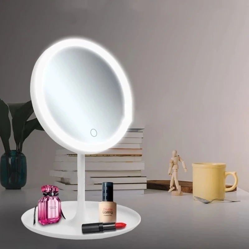 Makeup Mirror With Led Light Daylight Vanity Mirror Removable Adjustable Desk Mirror Foldable With USB Cable Cosmetic Mirror