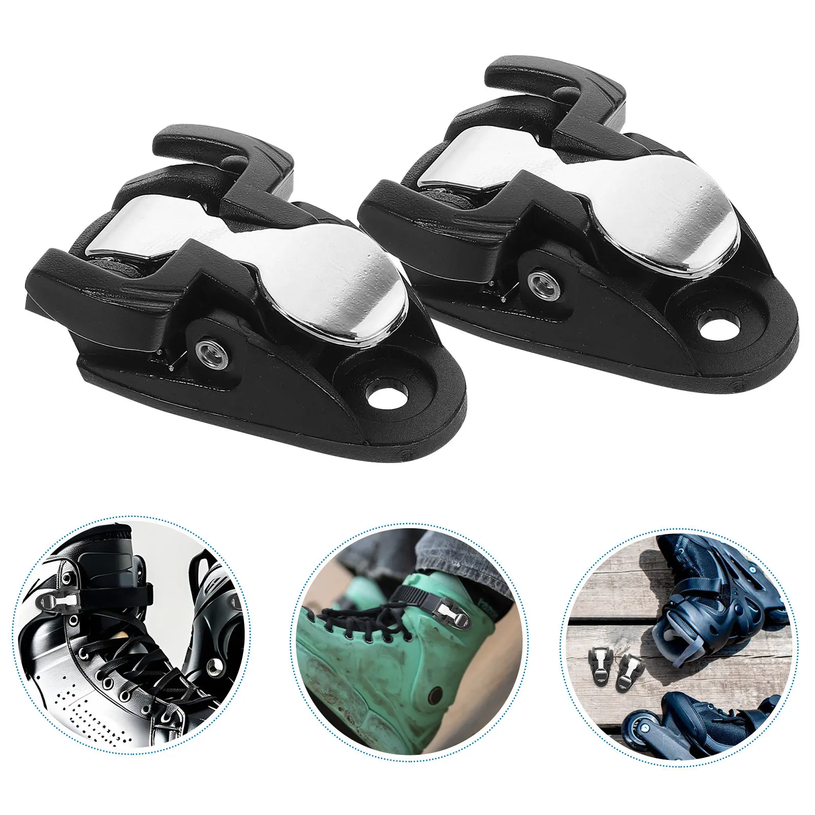 

2Pcs Universal Inline Roller Skate Buckle Clasp Replacement Parts Secure Fixing Repair Accessories Easy Install Stable Fit