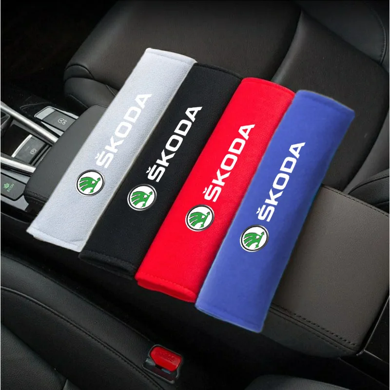 

Car Styling Seat Belt Cover Seatbelt Shoulder Strap Protector Pads for Skoda Fabia Octavia Kamiq Karoq Kodiaq Rapid Scala Superb