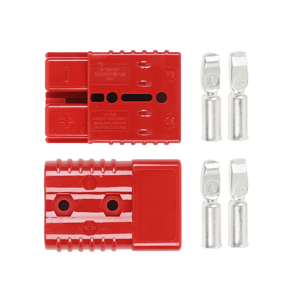 

For Anderson Plug Battery Connector 0-4AWG 120A 175AMP 2 Sets 600V Copper Silver IP20 Plastic For 12-24V Truck