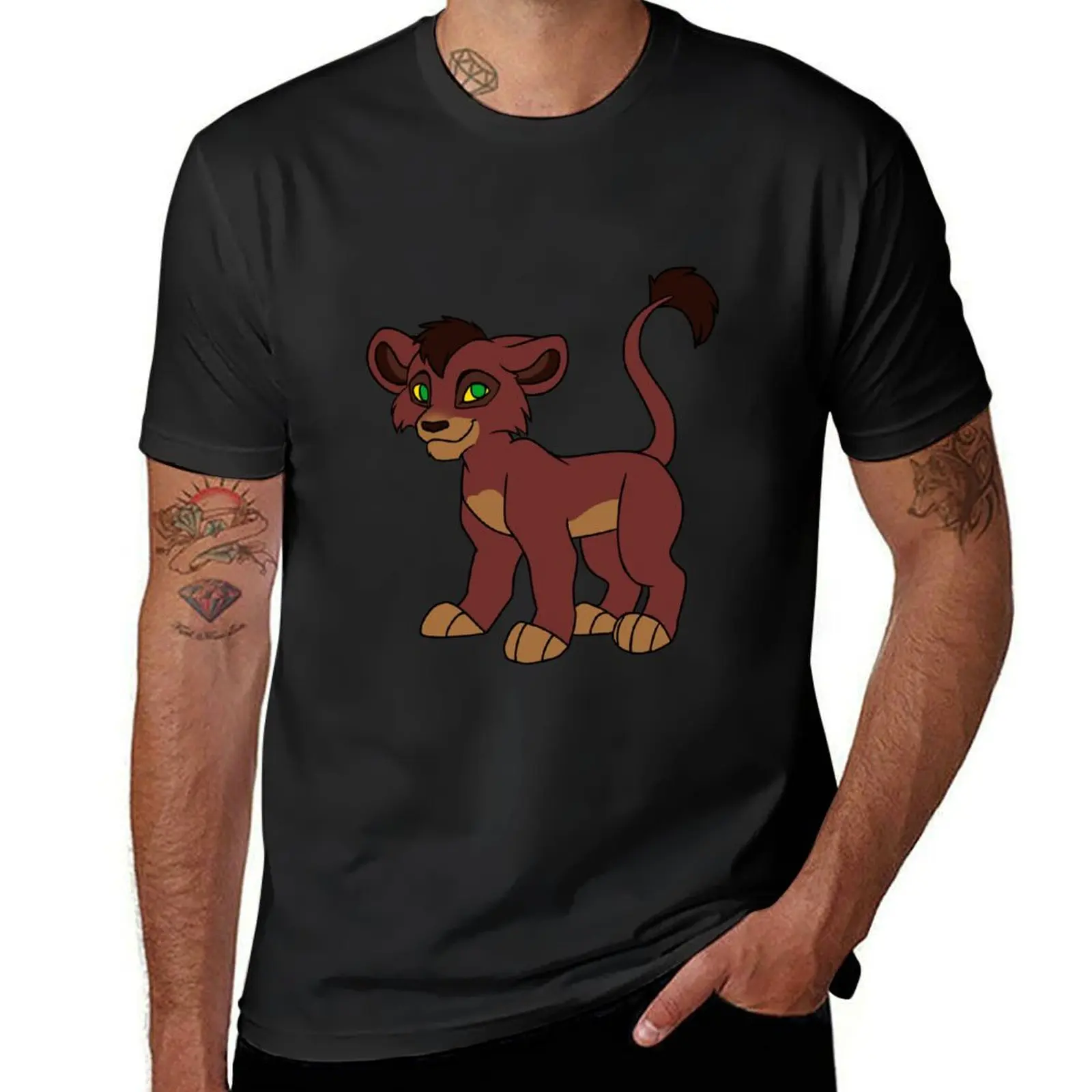 

Футболка TLK Cub-Kovu, аниме одежда, быстросохнущая Мужская футболка с коротким рукавом