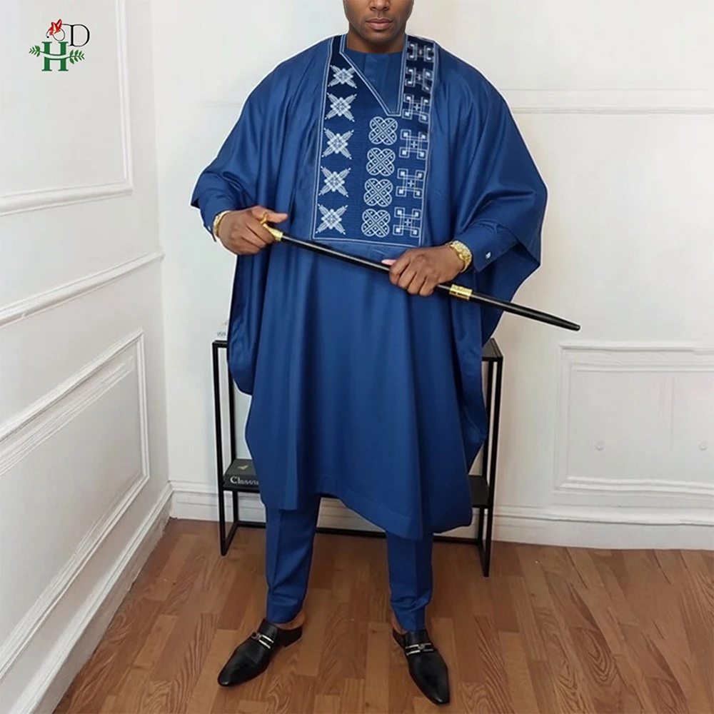 

H&D Eid Muslim Men Jubba Thobe Mens Cardigan Abayas Long Dress Ramadan Embroidered Long Robe Saudi Arabic Musulman Caftan Dubai