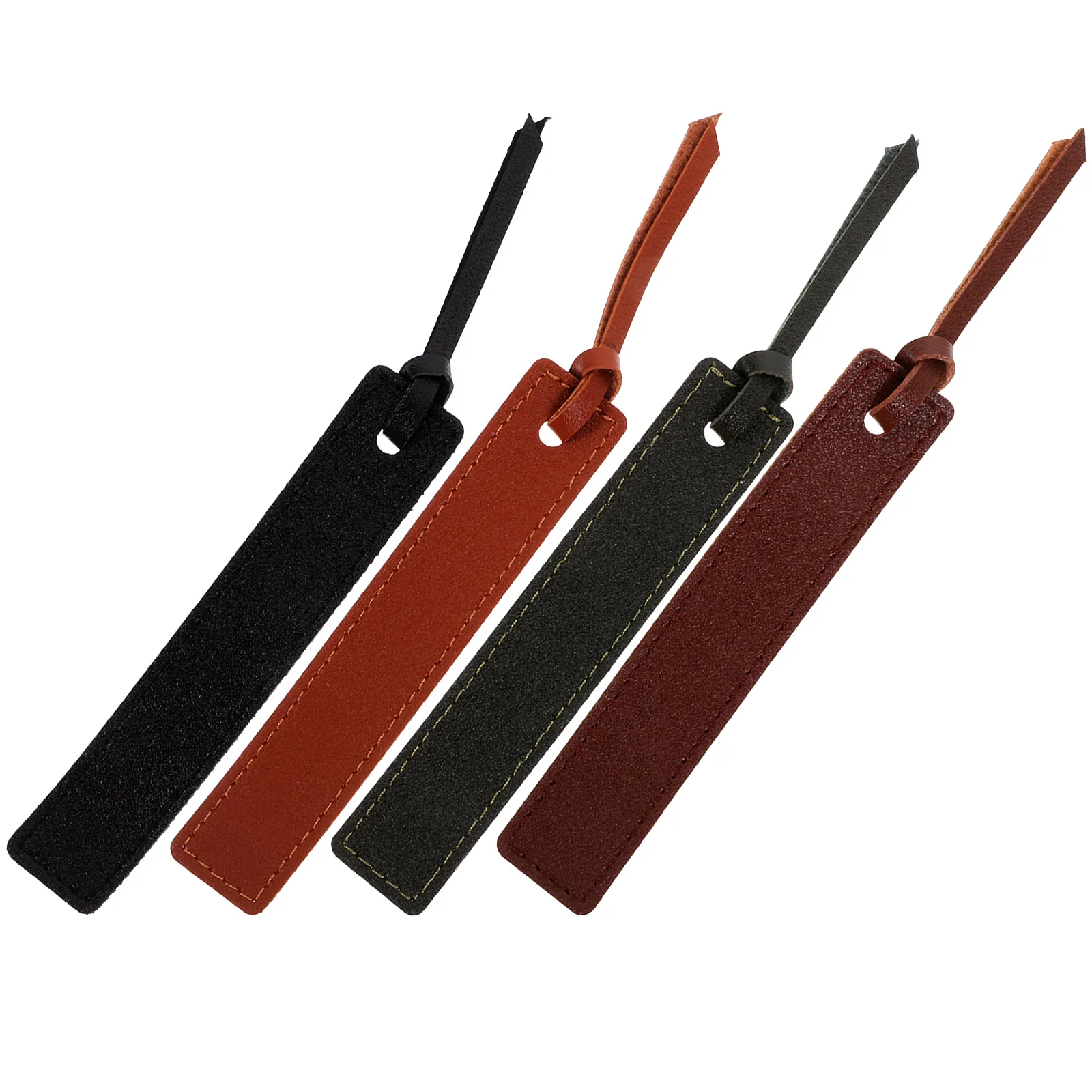 

4pcs Stitched Bookmarks Black Green Beige Brown Practical Tools Beautiful Decorations Reading Supplies