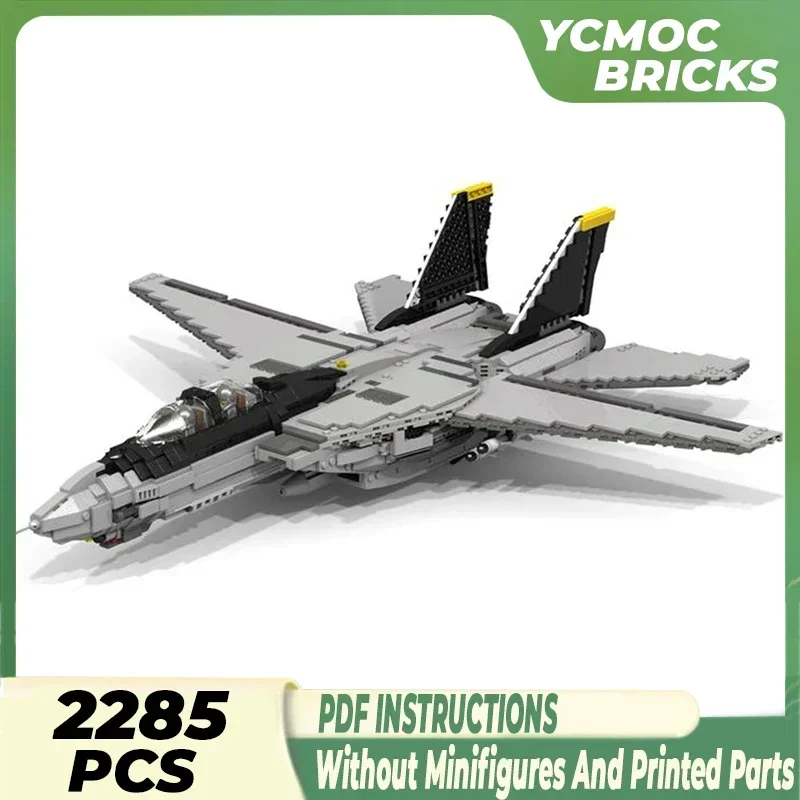 

Moc Building Blocks Military Model The Tomcat Fighter F-14 Technical Bricks DIY Assembly Famous Toys For Childr Holiday Gifts