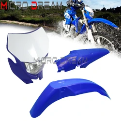 Motocross LED Headlight Front / Rear Mudgaurd Fender For Yamaha Headlamp Mask WR YZ TTR 110/125/250/250F/250R/250X/450F/426F