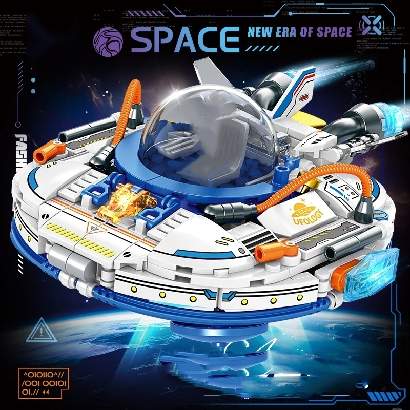 New Shuttle Satellite Rocket City Building Blocks Space Station Saturn Astronaut Figure Man Bricks Set Gift for Boys view 4