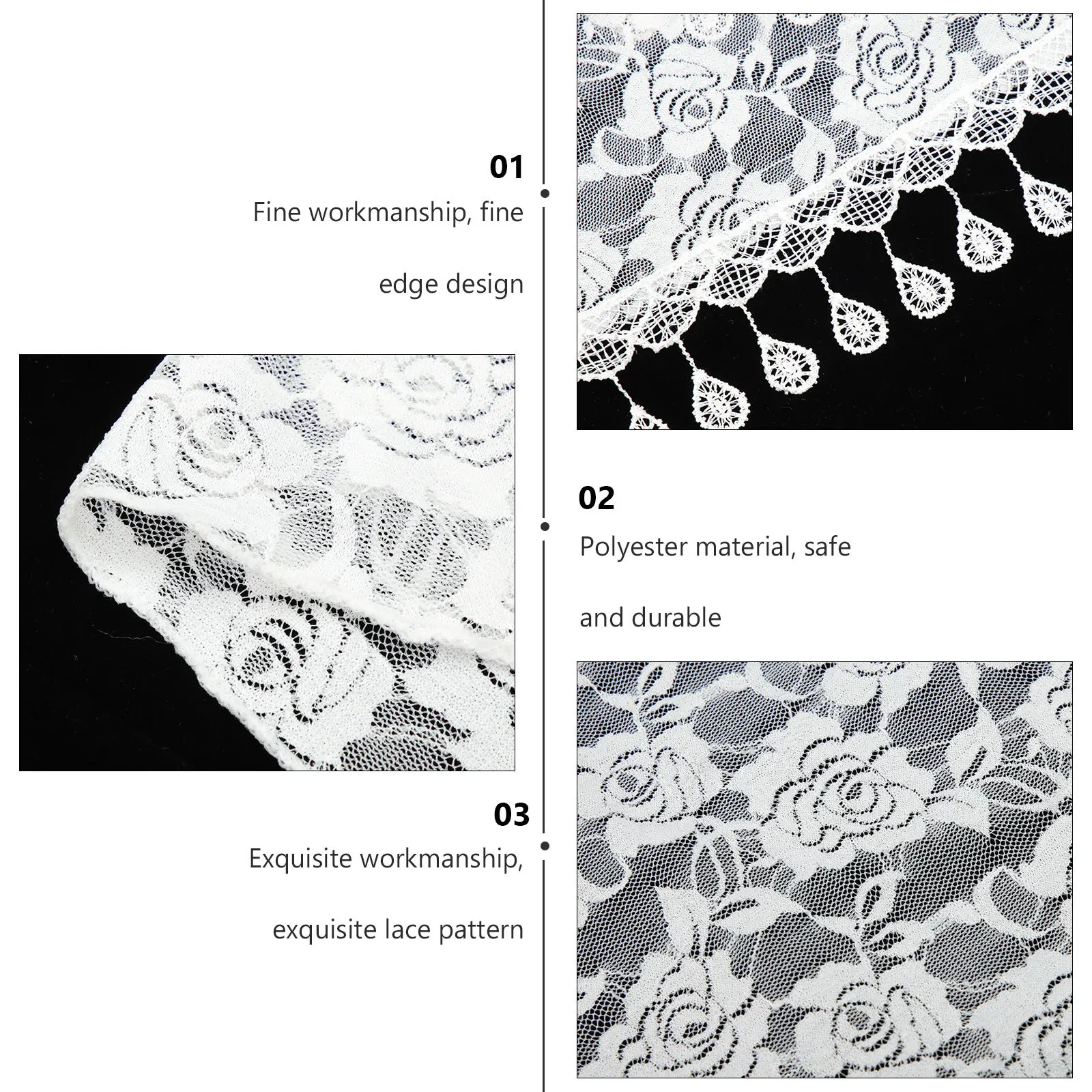 

Triangle Lace Mantilla Veil Elegant Retro Fringed Shawl Lightweight Polyester Veil Scarf for Catholic Mass Women