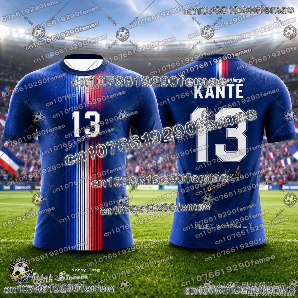 Summer France Team Premium Special Commemorative Soccer Jersey Breathable Lightweight Training Shirt Outdoor Sports Wear view 3