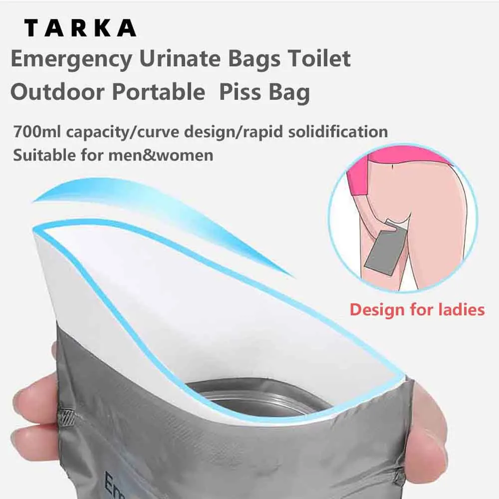 تاركا السفر المتاح كيس التبول مجموعة 700 مللي في الهواء الطلق سيارة الطوارئ التبول أكياس الطفل القيء حقيبة تسلق مرحاض متنقل صغير #2