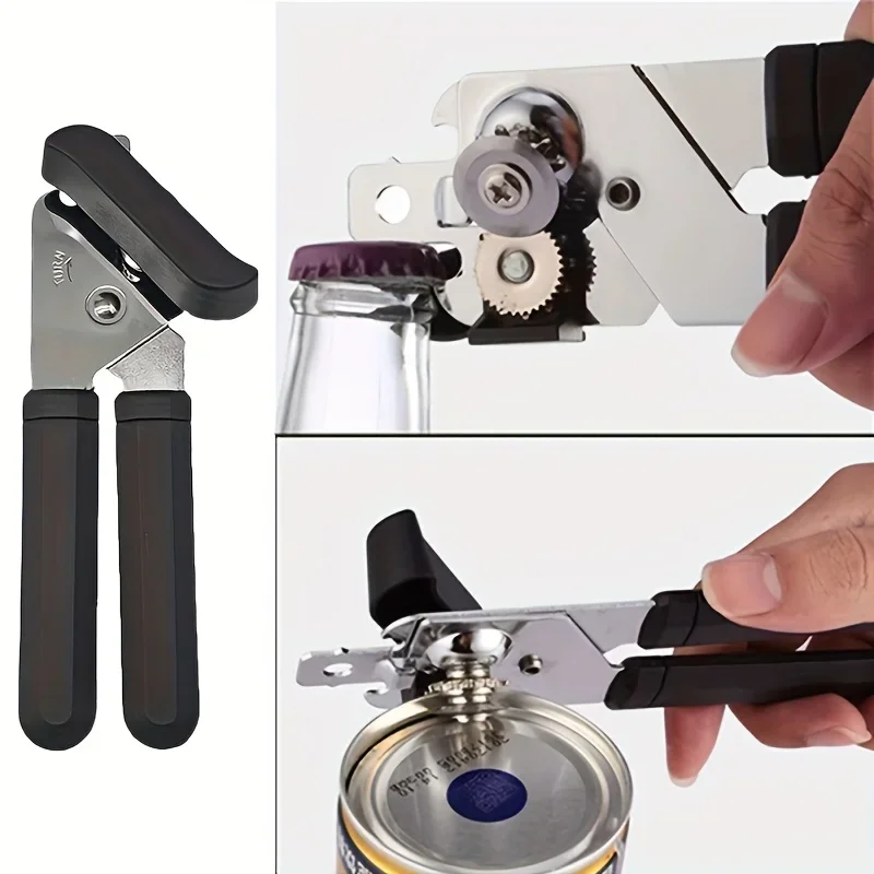 

3-in-1 Stainless Steel Manual Can Opener Bottle Opener Multi-Function Can Opener Tool Christmas Gift Home Kitchen Essentials
