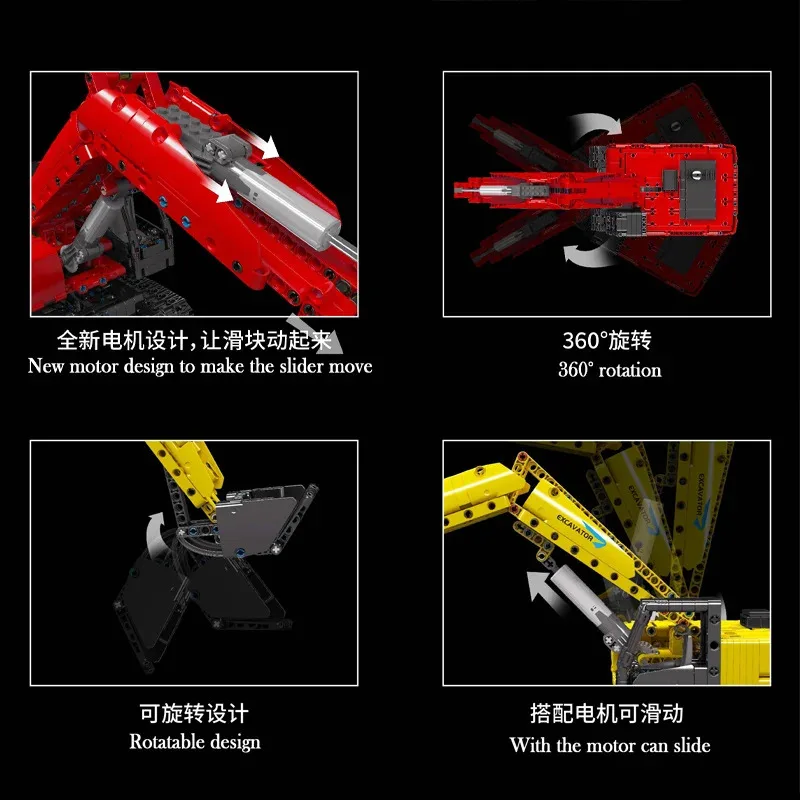 Mould King 15061-62 Engineering Series Bagger Kinderpädagogische elektrische Fernbedienung Engineering Vehicle Building Blo