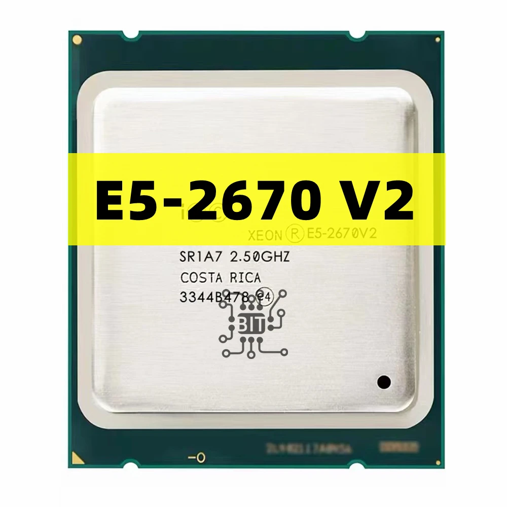 Imagem -02 - Processador Xeon Server E52670 v2 e5 2670v2 Cpu 2.5 Lga 2011 Sr1a7 Processador de Dez Núcleos Pcs