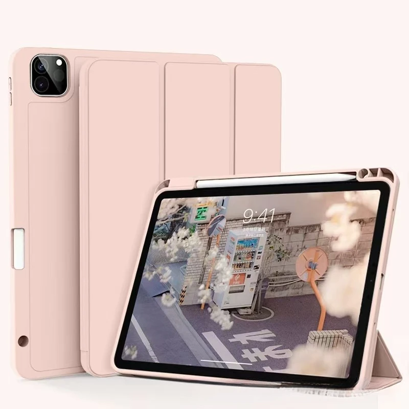 TPU Silikon Tri-Fold Hülle mit Stifthalter für iPad Pro 11 Air 11 Mini 6/7 10.2 – Detail 8