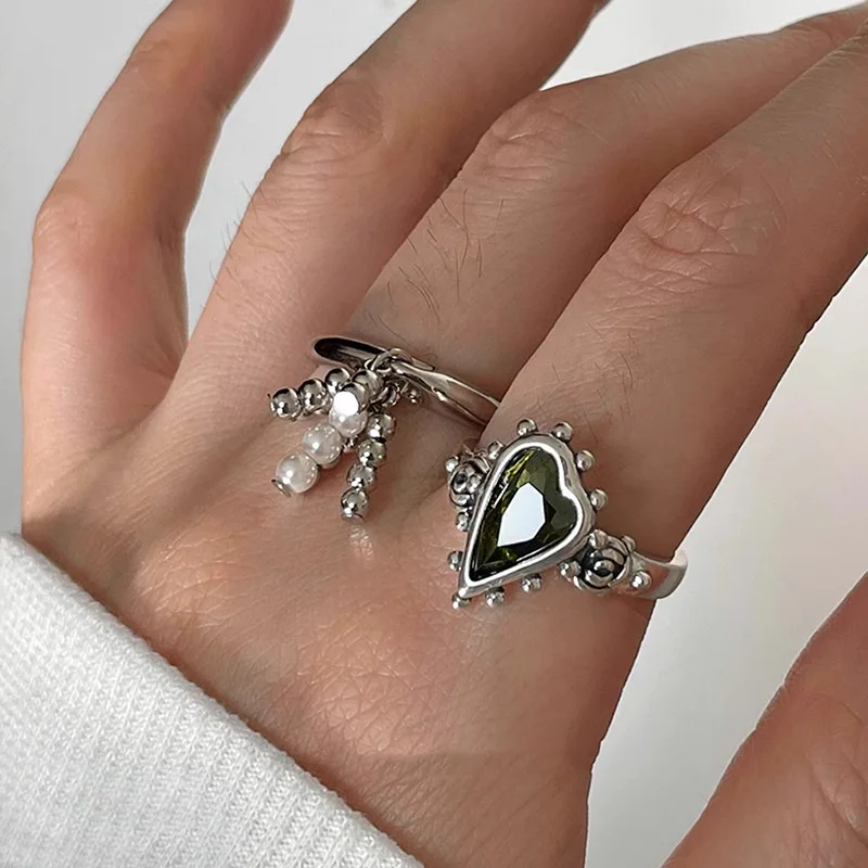 GANPUP Weihnachts-Rentier Schneeflocken Verstellbarer Ring für Frauen Einzigartiges Design Fingerring Punk-Schmuck Party-Geschenk anillos mujer – Detail 7