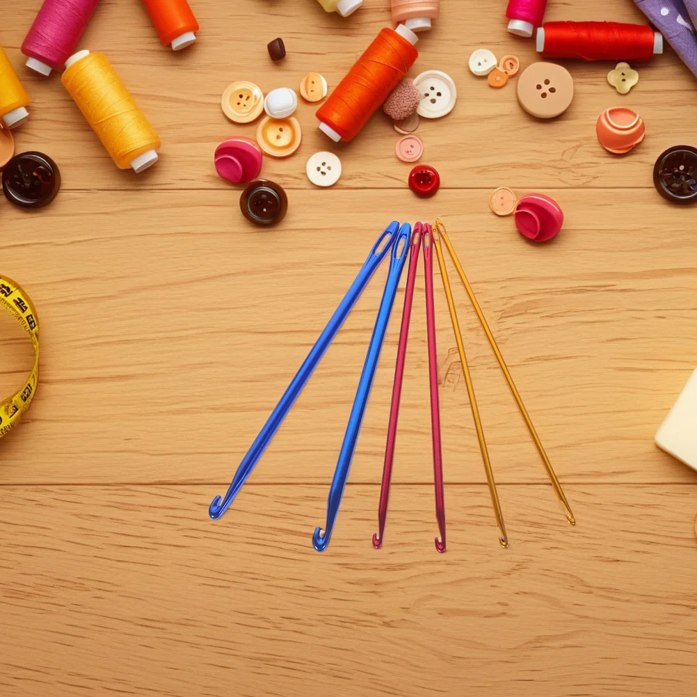 

9Pcs Alumina Crochet Knitting Needles Hand Tools DIY Crafts Metal Crochet Hooks for Yarn Weaving Sewing Weaving Tools