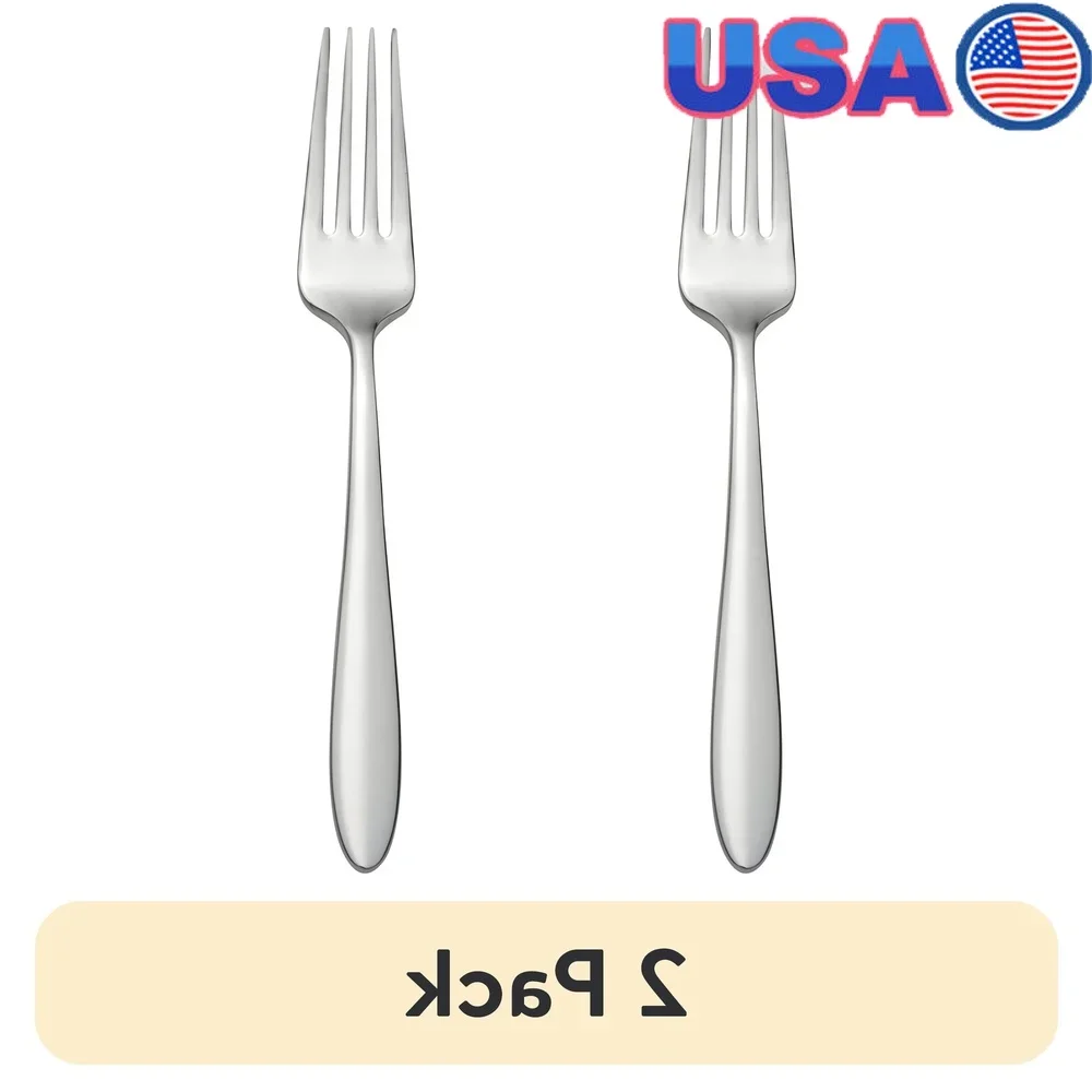 

Solefield Stainless Steel Salad Forks Set of 2 Ergonomic Design Dishwasher Safe Rust Resistant Mirror Finish High Quality