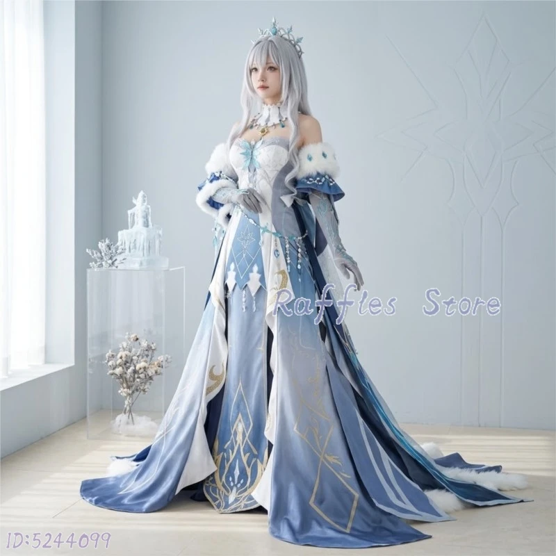 Image of Genshin Impact Zarina Anastasia Kaiserliches Kleid – Komplettes Set + Requisiten + Schuhe, Erwachsenen-Halloween-Cosplay-Kostüm für Erwachsene