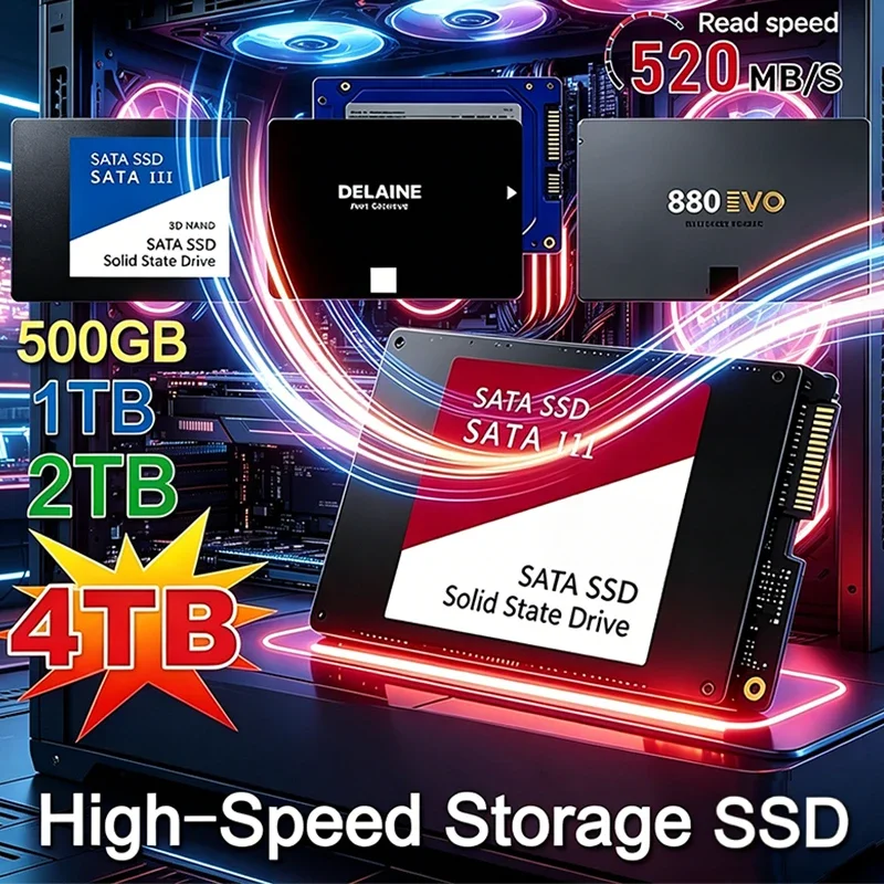 

Hot Sales 4TB Solid State Disk SSD High Speed 1TB 2TB Internal HDD Hard Drive Sata3 2.5 Inch For Laptop Microcomputer Desktop