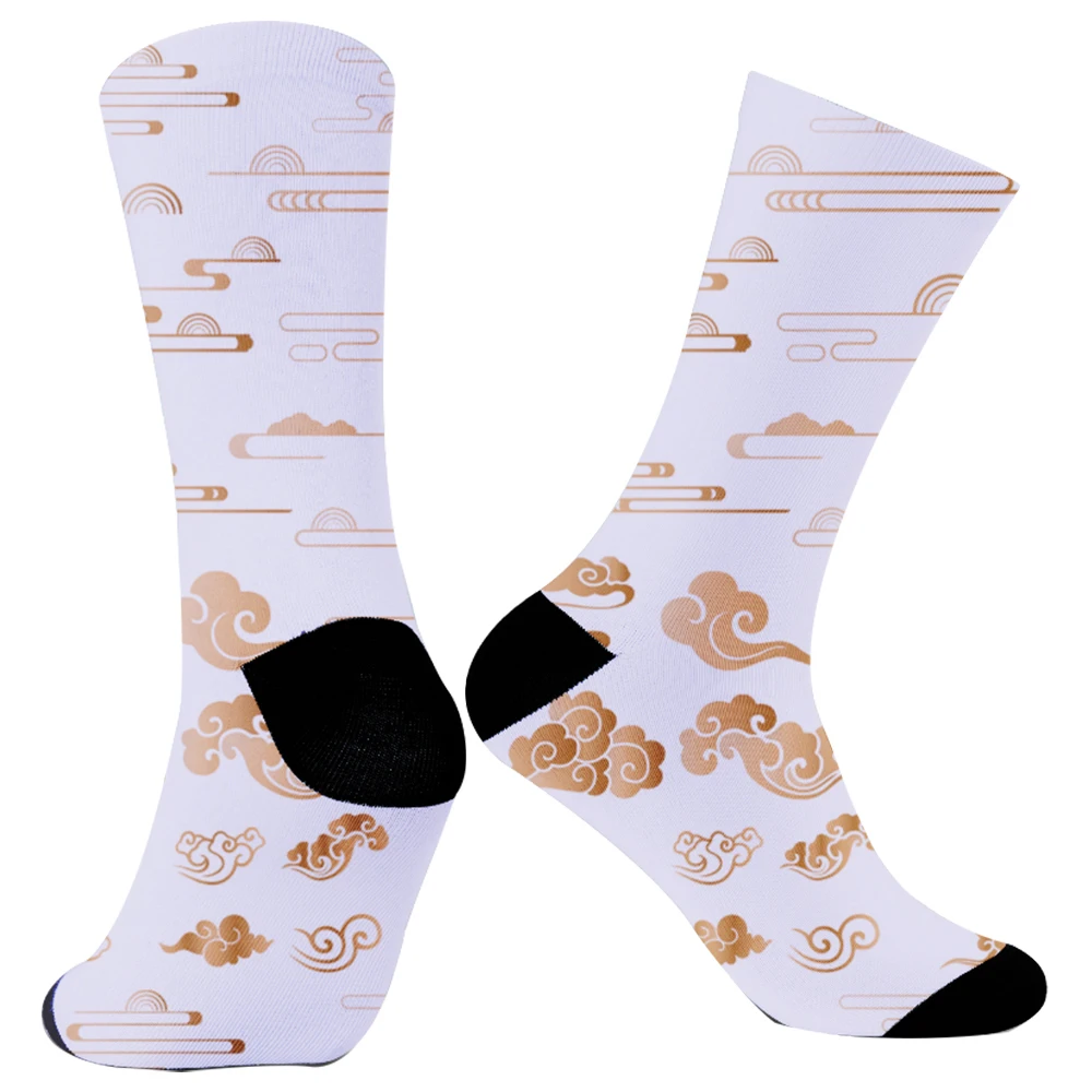 Chaussettes Hip Hop à motif mignon, chaussettes imprimées, chaussettes d'équipage respirantes, chaussettes en coton pour planche à roulettes, cadeaux de Noël, nouveau, 2024