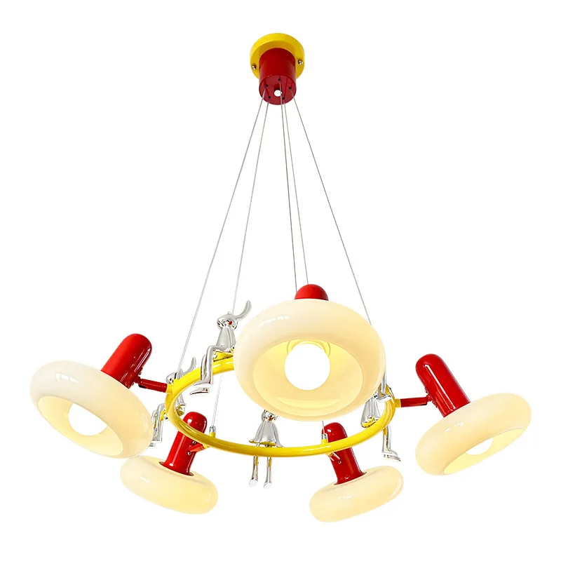 

Full Spectrum Rabbit Children's Room Chandelier Cream Wind Living Room Creative Dining Room Bedroom Eye Protection