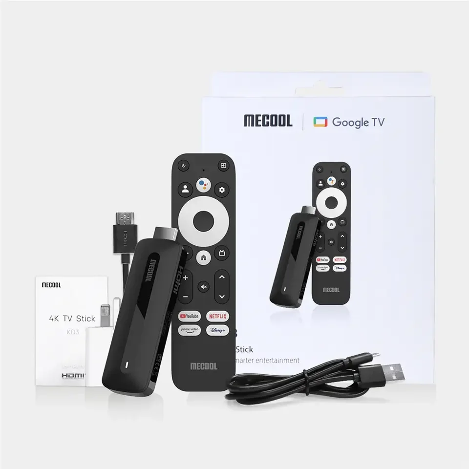 Mecool-Mini Media Player TV Box, Android 11.0 TV Stick, HDR10, Amlogic S905Y4, Wi-Fi, 2.4G, 5G, BT5.0, KD3