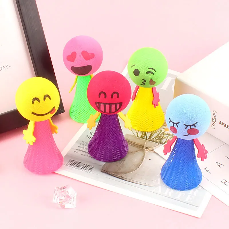5/10pcs Cute Jumping Doll Spring Toy for Kids Birthday Party Favors Treat Boy Girl Guest Gifts School Prize Goodie Bag Fillers