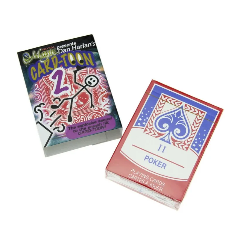 CARD-TOON 1/2 DECK Magic Tricks Fun Close Up Animation CardToon Deck Magie Mentalism Illusions Gimmick Playing Card Magia