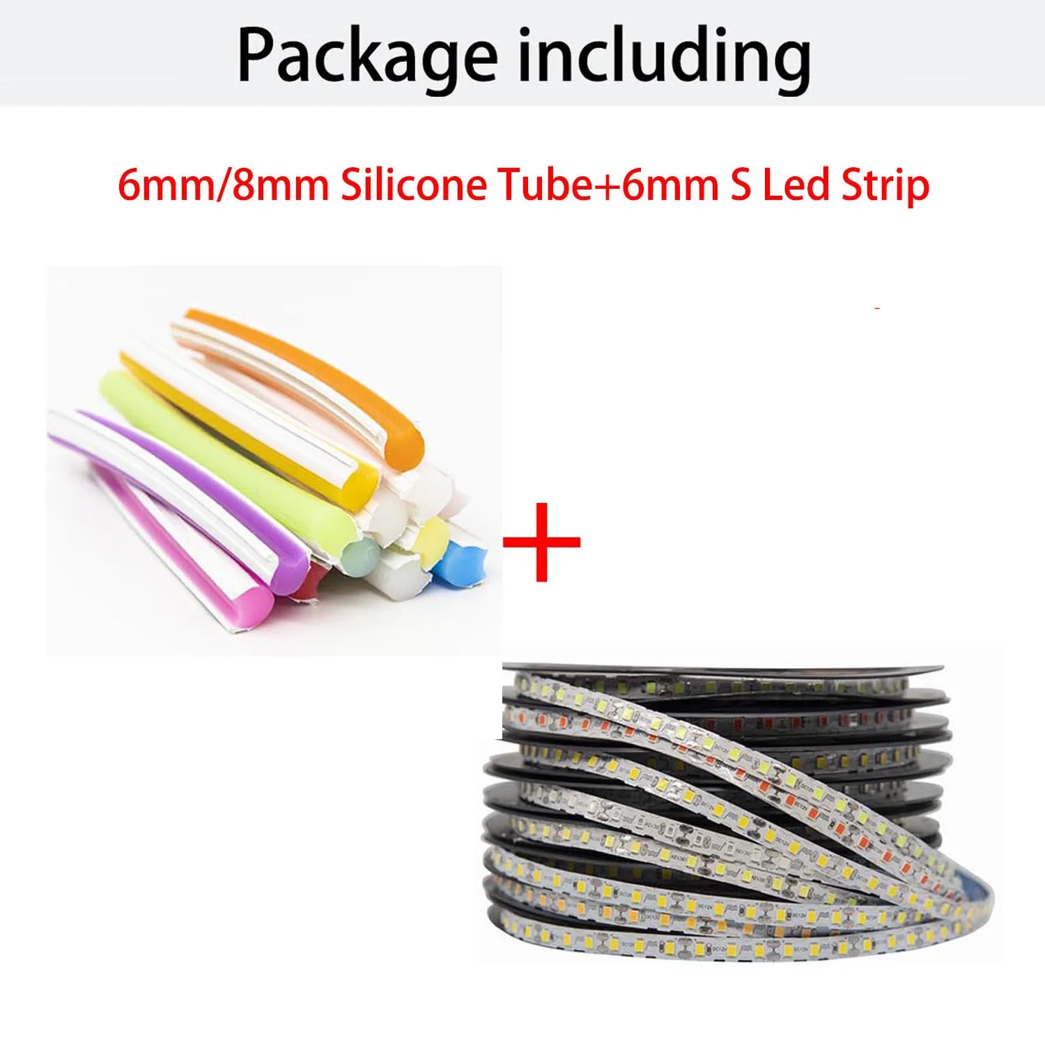 

12 colors silicone tube strip