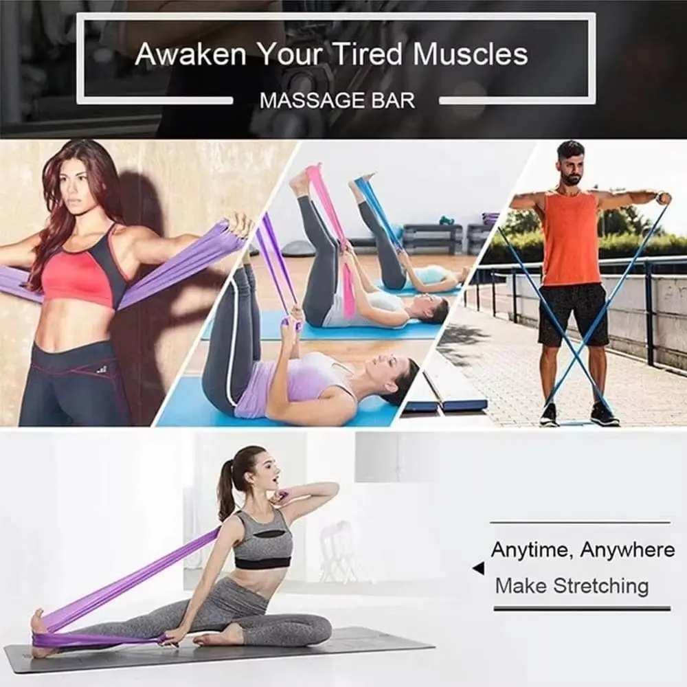 TPE Yoga Resistance Bands Strength Training Anti-breakage Yoga Rally Belt Durable High Elasticity Elastic Fitness Bands