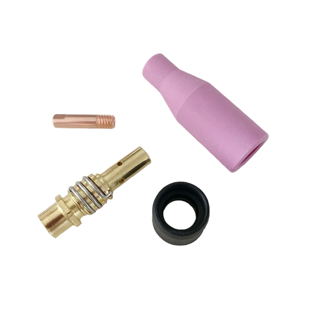 Antorcha de soldadura de Gas con punta de contacto, consumibles MIG 15AK, 0,8mm/1,0mm/1,2mm MAG, 4 Uds.