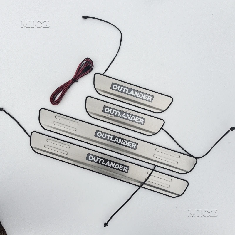 

Для Mitsubishi Outlander LED 2013-2019 автомобильные аксессуары, Стайлинг автомобиля, крышка двери автомобиля из нержавеющей стали, наружная накладка на порог