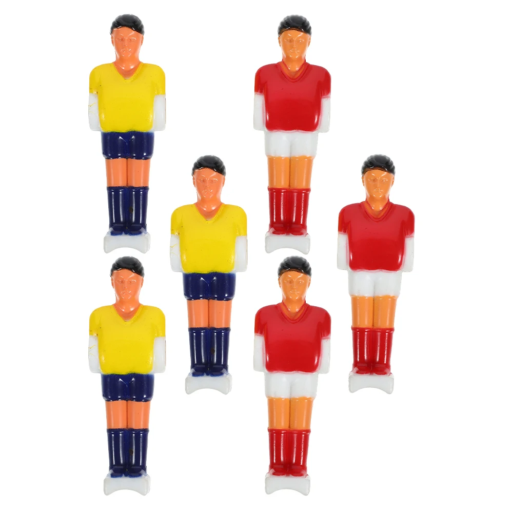 

8pcs Foosball Replacement Players Table Soccer Figures Red Yellow Color Fits 50-70cm Design Football Machine Parts Toys