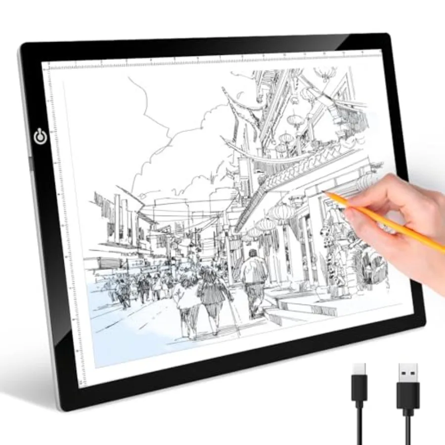 

Светодиодный планшет-трассировщик A3 Slim с регулируемой яркостью и питанием от USB для точного переноса татуировок и DIY-рисования