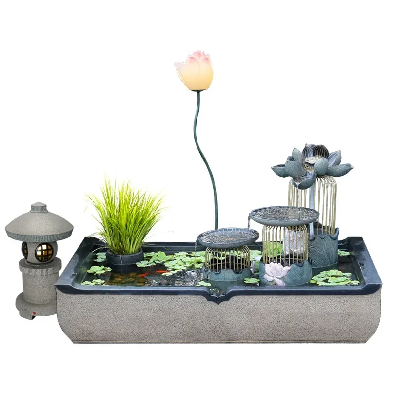 

Water Fountain Fish Pond Landscape Decoration Creative Villa Yard Balcony Decoration Garden Layout Landscape