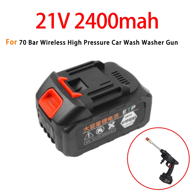 21V Makita Wireless Car Washer Electric High-pressure Water Gun Rechargeable Lithium Battery 2400mah Battery with US/UK/RU Plug