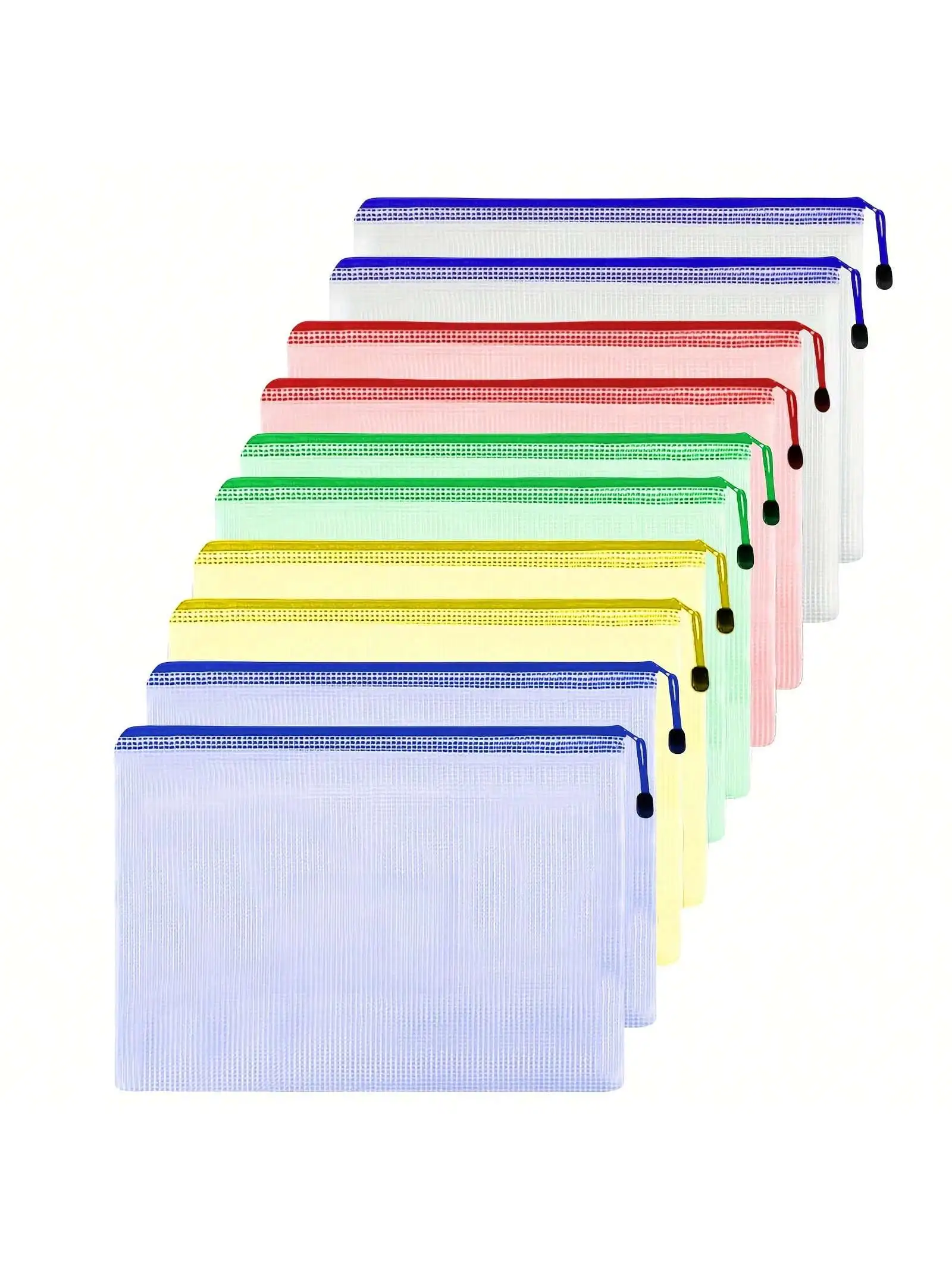 

5/10 ПВХ сетчатые сумки на молнии формата А4, водонепроницаемые сумки для хранения файлов для офиса, школьные принадлежности, хранение настольных игр, организационные инструменты