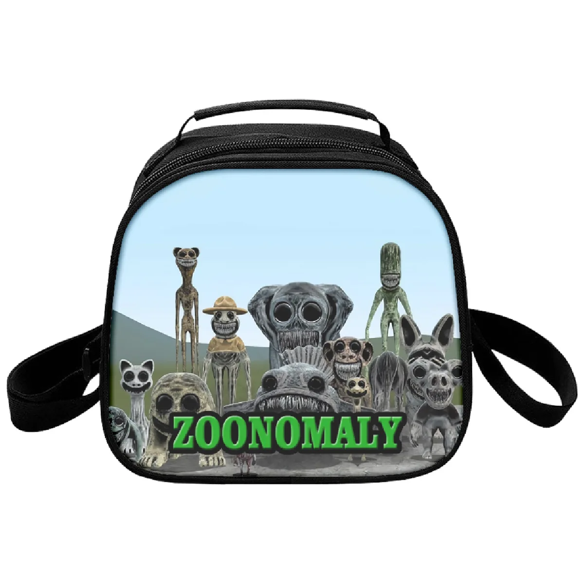 

Classic Popular Funny Crossbody Zoonomaly Lunchbox Thermal insulation Food Lunch Bag 3D Printed Insulated Handbags Ice Bags