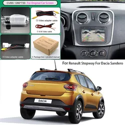 Fisheye HD Car Rear View Camera For For Renault Stepway For Dacia Sandero 2012~2019 Connect to OEM Original Factory Screen C24
