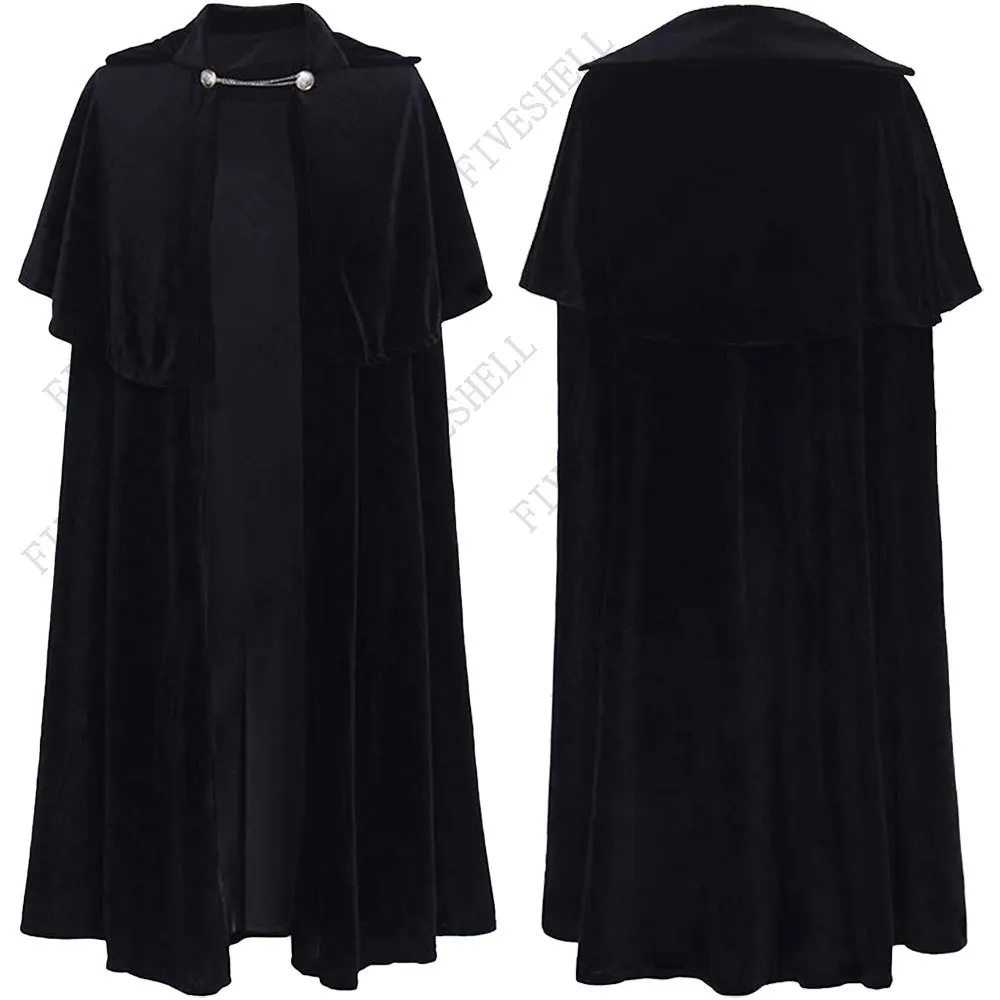 Mittelalter liche Renaissance Krieger König Wache Maxi Umhang Lord Retro Gothic Ritter Bühne Kostüm Cosplay Priester Graben umhang für Männer Kind