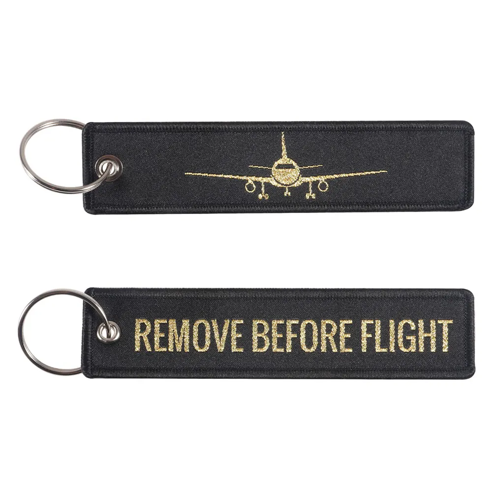 5 PCS Woven Remove Before Flight Keychains Decorative Key Chain For Aviation Gifts Key Tag Label Fashion Airplane Keyrings