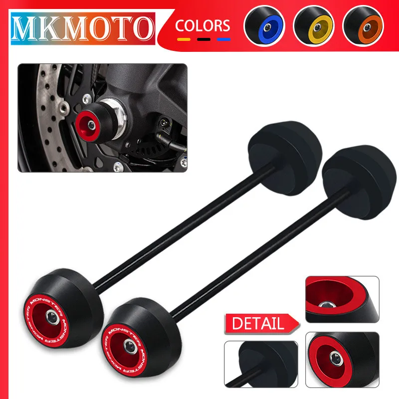 

MONSTER Motorcycle Front Rear Wheel Axle Fork Crash Slider Protector For DUCATI Monster 749 620 695 969 795 796 797 821 999/S/R