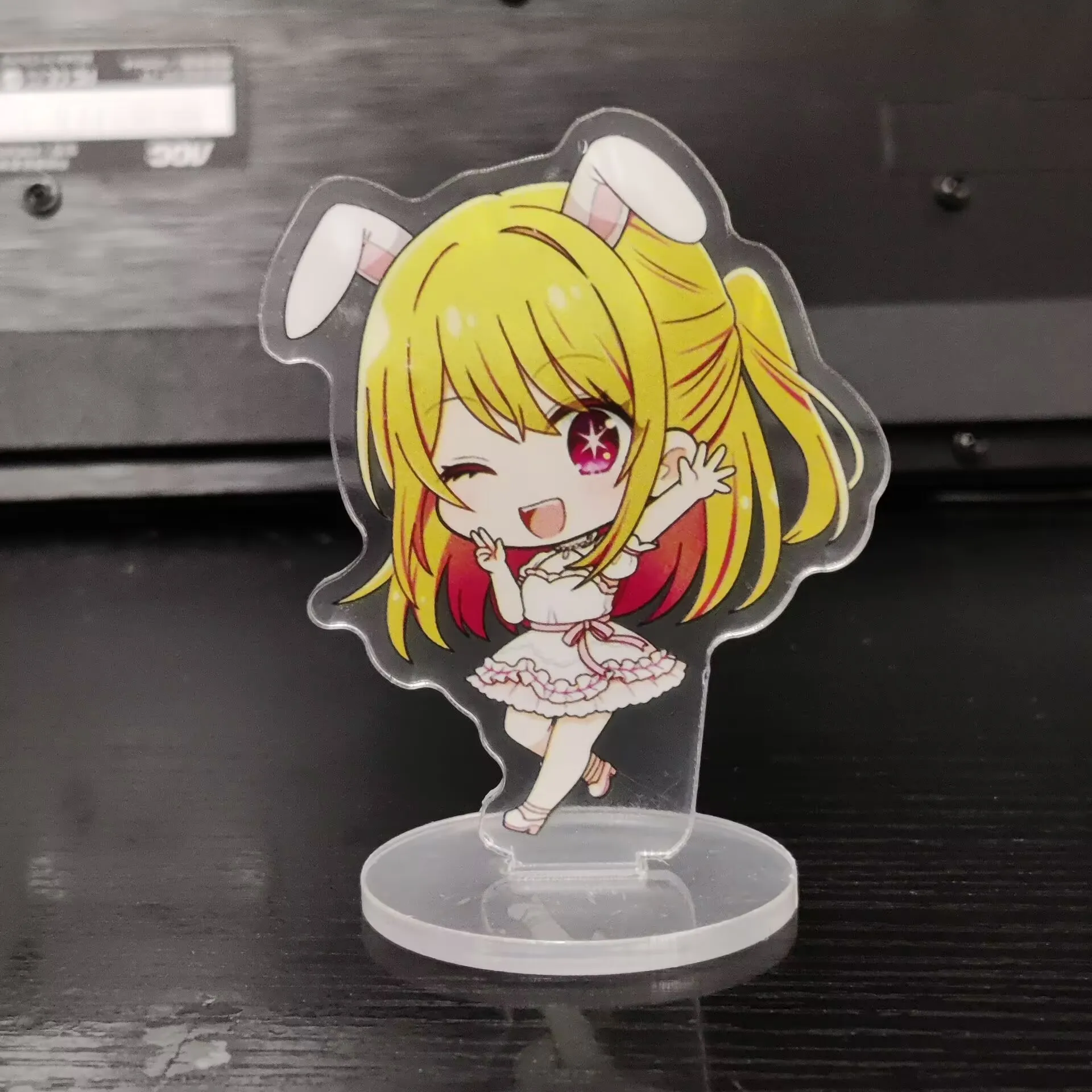 Anime OSHI NO KO Figures Hoshino Ai Cosplay Rabbit Acrylic Stand  Hoshino Rubii Arima Kana Character Model Fans Christmas Gift image 3